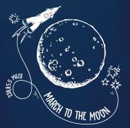 March to the Moon Adult T-shirt